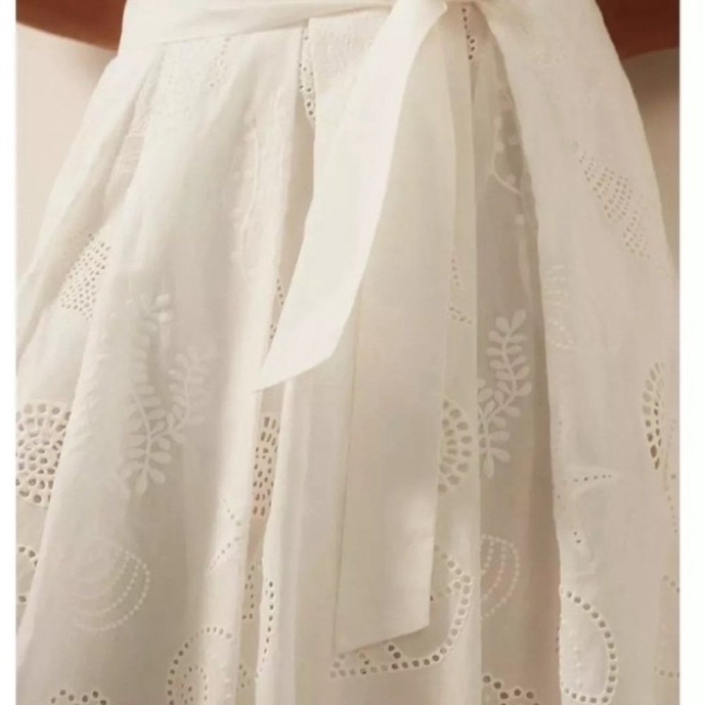 Anthropologie Maeve eyelet white skirt NWOT size 6 - Picture 4 of 5